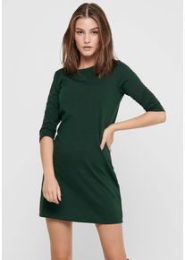 Only Damen Jerseykleid "ONLBRILLIANT 3/4 DRESS", grün, casual, Gr. XS, unifarben, Jersey, Obermaterial: 82% Polyester, 13% Viskose, 5% Elasthan,