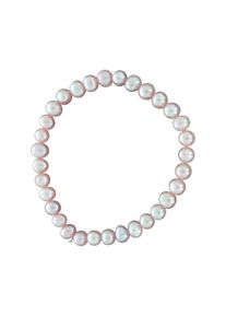 Vivance Damen Armband "Süßwasserzuchtperlen pink 6mm", 18cm, Metallmix, pink, Metallmix, Armbänder