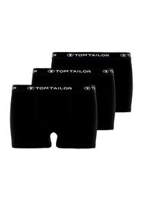 Tom Tailor Herren Boxershorts "Buffer", Gr. L, schwarz, Single Jersey, Obermaterial: 95% Baumwolle, 5% Elasthan, unifarben, Unterhosen, mit