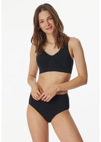 Schiesser Damen Bustier ""Classic Seamless"", Gr. XL, schwarz, Microtouch, Obermaterial: 93% Polyamid, 7% Elasthan, Basic, BHs, mit herausnehmbaren