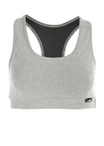 WINSHAPE Damen Sport-Bustier "WVR1", grau, Gr. M, Obermaterial:u00a090% Baumwolle, 10% Elasthan, BHs