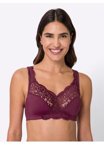 Damen Bügelloser BH, Gr. 80, rot, 82% Polyamid, 18% Elasthan, BHs