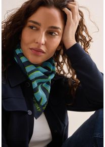Cecil Damen Halstuch, blau, casual, bedruckt, Web, 100% Baumwolle, Modetücher, kuschelig