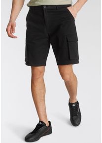 Only & Sons ONLY & SONS Herren Cargoshorts "CAM STAGE CARGO SHORTS", schwarz, modisch, Gr. L, unifarben, Obermaterial: 98% Baumwolle, 2% Elasthan, Hosen