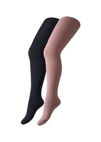 Camano Kinder Strumpfhose "Strumpfhose 2er Pack", Gr. 152, bunt, 75% Baumwolle 22% Polyamid 3% Elasthan, Strumpfhosen