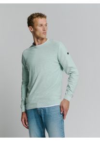 NO EXCESS Herren Rundhalspullover "NO EXCESS Pullover mit Rundhalsausschnitt", blau, Gr. L, 100% baumwolle, Pullover