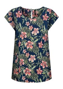 Only Damen Shirtbluse "ONLNOVA LIFE S/S TOP AOP PTM"navy blazer aop:616 tropicool, modisch, Gr. 34, bedruckt, Web, Obermaterial: 100% Viskose, Blusen