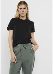 Véro Moda VERO MODA Damen Rundhalsshirt "VMPAULA", schwarz, Basic, Gr. XS, unifarben, Jersey, Obermaterial: 100% Baumwolle, Shirts