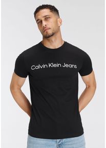 Herren T-Shirt "CORE INSTITUTIONAL LOGO SLIM TEE", schwarz, modisch, Gr. XL, Calvin Klein Jeans, bedruckt, Single Jersey, Obermaterial: 100%