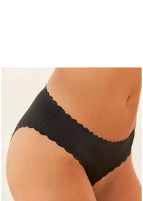 Lascana Damen Slip, Gr. 40, schwarz, Microtouch, Obermaterial: 88% Polyamid, 12% Elasthan, Unterhosen, mit extra flachen Kanten
