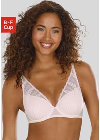 Lascana Damen Schalen-BH "Amira", Gr. 80, rosa, Microtouch, Spitze, Spacer, Obermaterial: 89% Polyamid, 11% Elasthan, feminin, BHs, mit