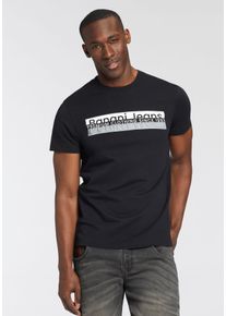 Bruno Banani Herren T-Shirt, schwarz, casual, Gr. XL, bedruckt, Single Jersey, Obermaterial: 100% Baumwolle, Shirts, mit modischem Frontprint