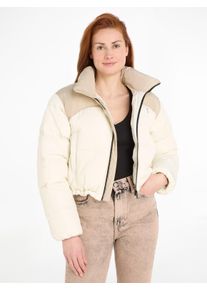 Damen Steppjacke "NON DOWN CROPPED PUFFER", beige, feminin, Gr. XL, Calvin Klein Jeans, unifarben, Web, Obermaterial: 100% Polyester. Wattierung: