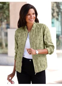 Classic Basics Damen Jackenblazer "Blouson", grün, Gr. 50, 100% Baumwolle, Blazer