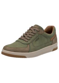 Rieker Herren Sneaker, Gr. 40, grün, Leder, Lederimitat, sportlich, Schuhe, Freizeitschuh, Halbschuh, Schnürschuh mit gepolstertem Schaftrand