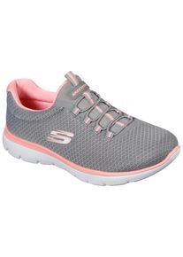 Skechers Damen Slip-On Sneaker "SUMMITS", Gr. 41, grau, Textil, sportlich, Schuhe, Freizeitschuh, Komfortschuh mit stoßdämpfender Zwischensohle