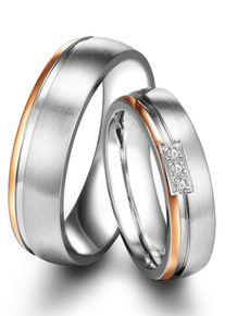 Tresor 1934 Damen Trauring "60186015, 60186016", 68, ohne Zirkonia, Edelstahl, 6mm, rosa, Edelstahl, Fingerringe, wahlweise mit oder ohne Zirkonia