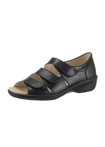 CLASSIC Damen Sandale, Gr. 6, schwarz, Glattleder, Basic, Schuhe