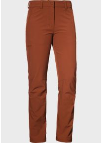 Schöffel SCHÖFFEL Damen Outdoorhose "Pants Engadin1", rot, sportlich, Gr. 46, Oberstoff: 89% Nylon, 11% Elasthan, Hosen