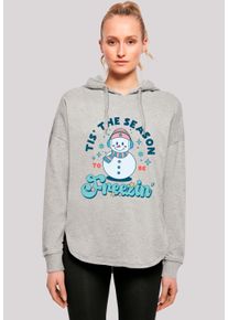 F4NT4STIC Damen Kapuzenpullover "Tis The Season to Be Freezin Winter", grau, casual, Gr. L, Obermaterial: 100% Baumwolle, Pullover, Premium Qualität
