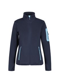 Icepeak Damen Fleecejacke "D STRICKFLEECEJACKE BOWERSVILLE", blau, sportlich, Gr. L, Fleece, Obermaterial: 100% Polyester, Jacken, mit Markenlabel