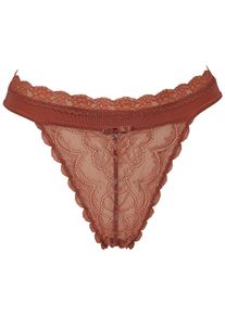 After Eden Damen String "MACE", Gr. L, braun, Obermaterial: 86% Polyamid, 14% Elasthan, unifarben, gemustert, Unterhosen, mit zarter