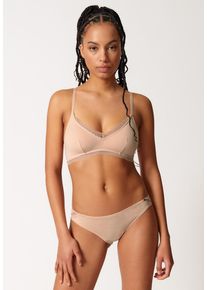 Skiny Damen Soft-BH "Classicotton", Gr. 40, beige, Obermaterial: 94% Baumwolle, 6% Elasthan. Spitze: 85% Polyamid, 15% Elasthan, casual, BHs,
