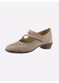 Classic Basics Damen Klettschuh, Gr. 40, grau, Nubukleder, feminin, Schuhe