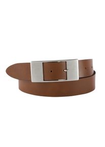 Bernd Götz BERND GÖTZ Damen Ledergürtel, braun, casual,modisch,klassisch, Gr. 100, unifarben, Leder, Gürtel, mit ausladender, flächiger mattsilberfarbener
