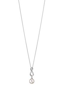 ADRIANA Damen Kette mit Anhänger "Bellagio - Infinity/Unendlichkeitsschleife, B2-W", Silber 925 (Sterlingsilber)-Perlen, L: 50cm, bunt, Silber 925