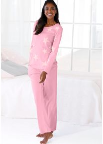 Arizona Damen Pyjama, Gr. 32, rosa, Obermaterial: 60% Baumwolle, 40% Polyester. Graumeliert (Obermaterial): 90% Baumwolle, 10% Polyester,
