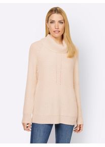 Heine Damen Rollkragenpullover "Pullover", beige, Gr. 42, meliert, unifarben, 100% Polyacryl, Pullover