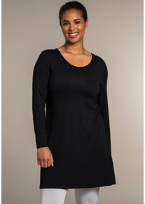 SANDGAARD Damen Longshirt, blau, Basic, Gr. 40, unifarben, Jersey, Obermaterial: 95% Viskose, 5% Elasthan, Shirts, in Unifarbe