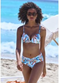Venice Beach Damen Bikini-Hose "Caru", blau, Gr. 38, bedruckt, Recycling-Polyamid, Badehosen, mit Allover-Print