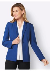 Classic Basics Damen Jackenblazer "Blazer", blau, Gr. 40, 100% Polyester, Blazer