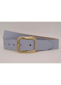 AnnaMatoni Damen Ledergürtel, blau, casual, Gr. 105, unifarben, Rindsleder, Gürtel, mit goldener Schließe