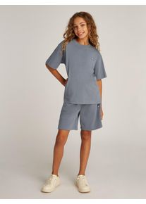 Jungen Shirt & Shorts "T-SHIRT/SHORTS RELAXED SET", grau, Gr. 4, Calvin Klein Jeans, unifarben, Jersey, Obermaterial: 100% Baumwolle, KOB