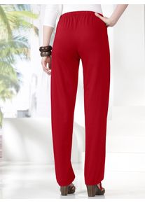 Classic Basics Damen Jerseyhose, rot, Gr. 42, unifarben, 100% Baumwolle, Hosen