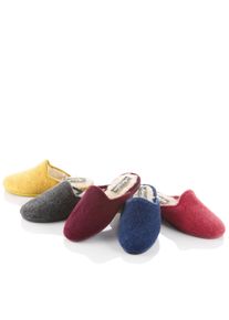 CLASSIC Damen Pantoffel, Gr. 37, gelb, Textil, Schuhe
