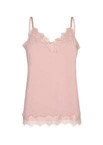 Freequent Damen Spitzentop "BICCO-ST", rosa, casual, Gr. XL, unifarben, Web, Obermaterial: 95% Polyester, 5% Elasthan, Tops, mit Spaghetti-Trägern