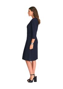 Damen Jerseykleid, blau, elegant, Gr. 44, HERMANN LANGE Collection, Jersey, Obermaterial: 95% Polyester, 5% Elasthan, Kleider, mit Glitzerdetails