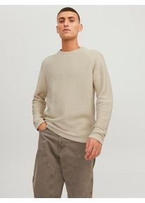 Jack & Jones JACK & JONES Herren Rundhalspullover "JJEMATT KNIT CREW NECK NOOS", gelb, modisch, Gr. S, unifarben, Strick, Obermaterial: 100% Baumwolle, Pullover