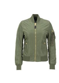 Damen Bomberjacke "Alpha Industries Women - Bomber Jackets MA-1 VF LW Wmn", grün, Gr. L, Alpha Industries, Obermaterial: 100% Nylon, Futter: 100%