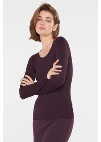 Damen Rundhalsshirt, lila, casual, Gr. XXL, SENSES.THE LABEL, unifarben, Material: 50% Viskose, 50% Polyester, Shirts