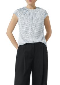 comma, COMMA Damen Satinbluse, blau, casual, Gr. 42, bedruckt, Satin, Obermaterial: 95% Polyester, 5% Elasthan, Blusen, mit All-Over-Print