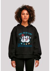F4NT4STIC Damen Sweatshirt "Chilling with My Snowmies", schwarz, casual, Gr. M, Obermaterial: 100% Baumwolle, Sweatshirts, Premium Qualität