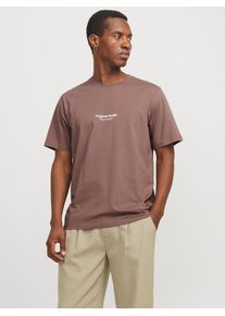 Jack & Jones JACK & JONES Herren Rundhalsshirt "JORVESTERBRO TEE SS CREW NECK NOOS", grau, modisch, Gr. XXL, bedruckt, Jersey, Obermaterial: 100% Baumwolle, Shirts