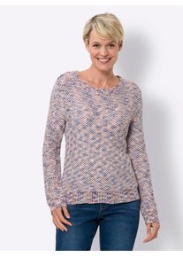 Classic Basics Damen Rundhalspullover "Rundhals-Pullover", weiß, Gr. 38, meliert, 100% Polyacryl, Pullover