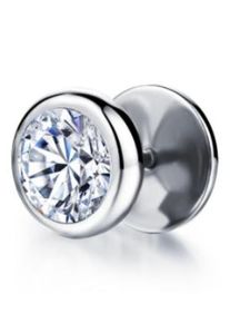 Firetti Damen Single-Ohrstecker "Schmuck Geschenk Ohrschmuck einzeln Glamour", Edelstahl, silber, Edelstahl, Ohrringe, mit Zirkonia (synth.)