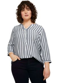Tom Tailor PLUS Damen Schlupfbluse, bunt, casual, Gr. 44, gestreift, Web, Obermaterial: 100% Viskose, Blusen, mit Streifen